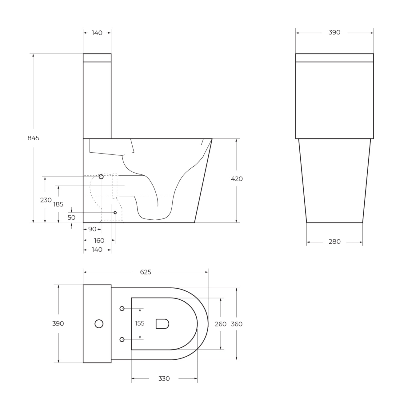Унитаз-компакт безободковый с сиденьем и смывом TORNADO BelBagno FLAY-R BB2149CP-TOR/SC + BB2149T