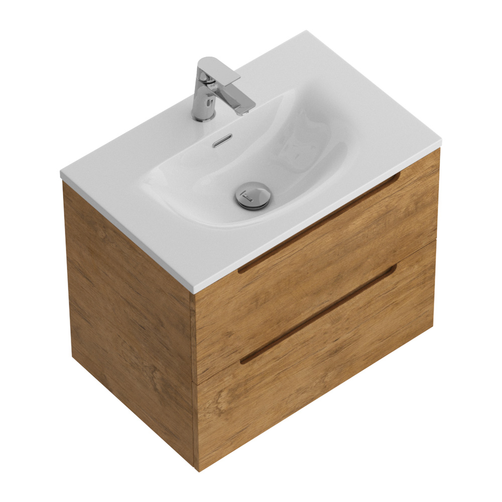 Тумба подвесная с раковиной BelBagno ETNA39-600/390-2C-SO-RN-P+BB-8099-3-60