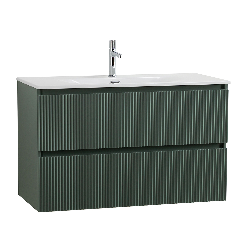 Тумба с раковиной подвесная BelBagno UNO-MINI-900-2C-SO-VO Еловый матовый, раковина белая BB-8099-3-90