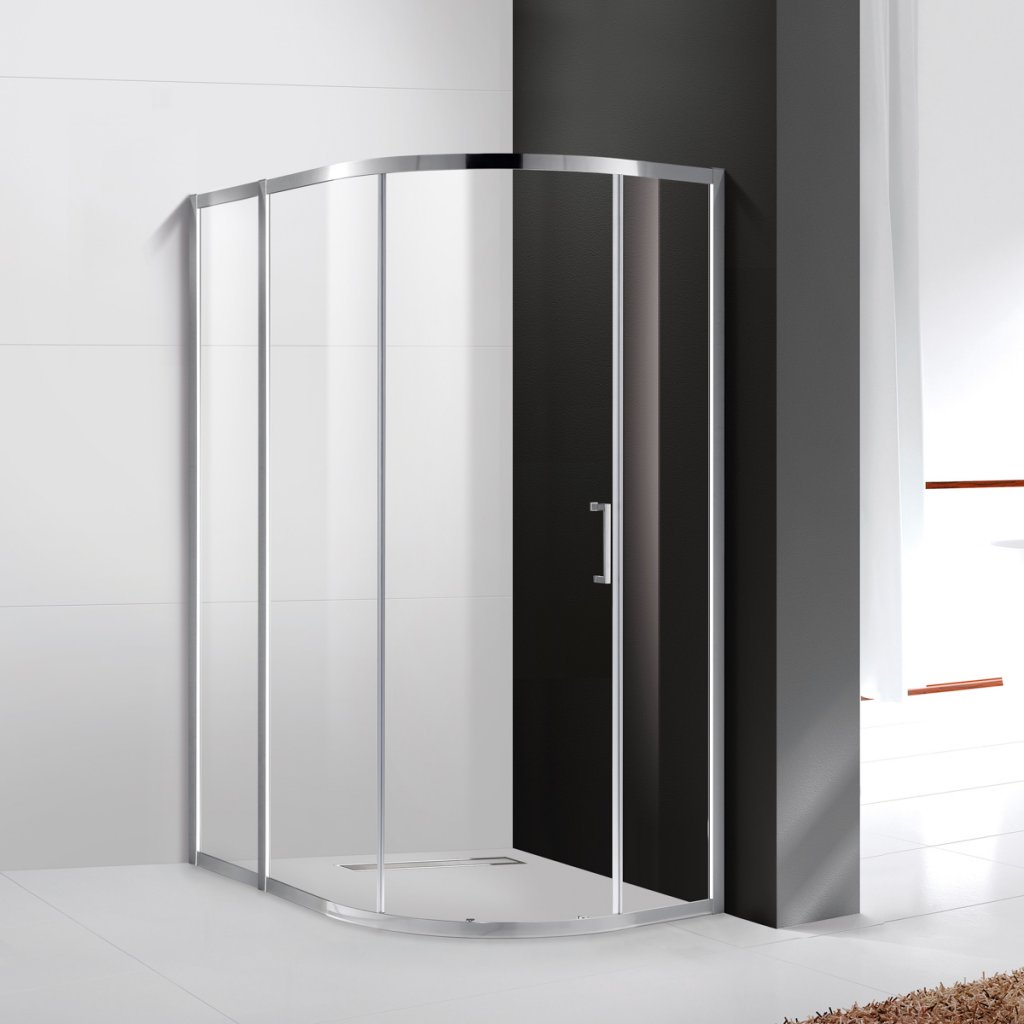 Душевой уголок Cezares MOLVENO-RH-1-120/100-C-Cr-IV, 120х100х195, профиль хром, стекло прозрачное