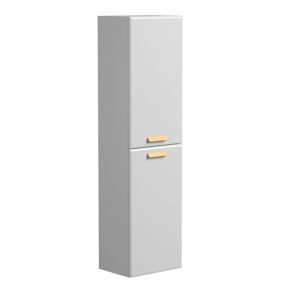 Пенал подвесной Cezares ECO-1500-2A-SC-BO белый матовый с ручками RS156SG.3/96 cатиновое золото