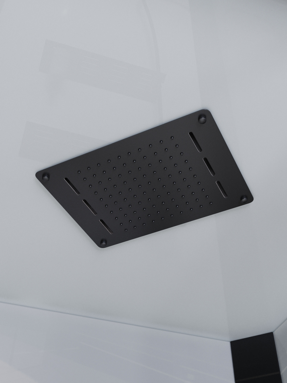 Душевая кабина BelBagno UNO-CAB-A-1-90-C-NERO-Bi-TOP-L, левосторонняя