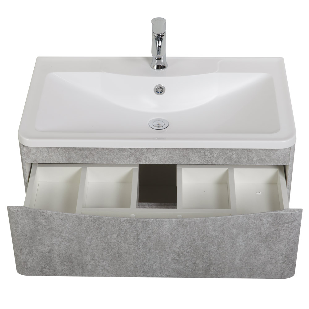 Мебель для ванной комнаты подвесная BelBagno ACQUA-900-2C-SO-CVG 90см Cemento Verona Grigio