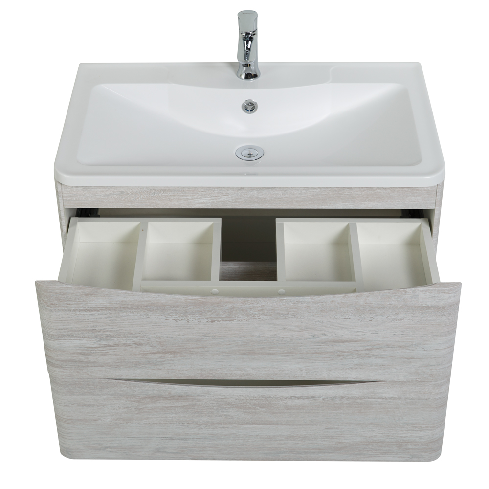 Мебель для ванной комнаты подвесная BelBagno ACQUA-800-2C-SO-RVB 80см Rovere Vintage Bianco 