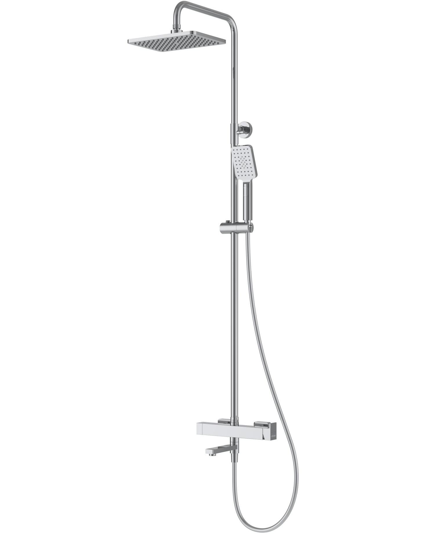 купить Душевая стойка CEZARES SLIDER-CVD-01 со смесителем и поворотным изливом, хром 