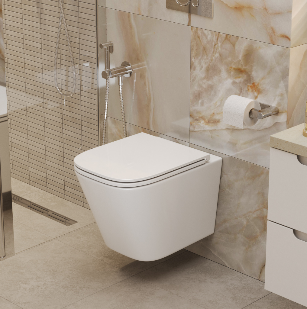 купить Унитаз подвесной безободковый с сиденьем и смывом TORNADO BelBagno ARDENTE-TOR BB520CH-TOR 