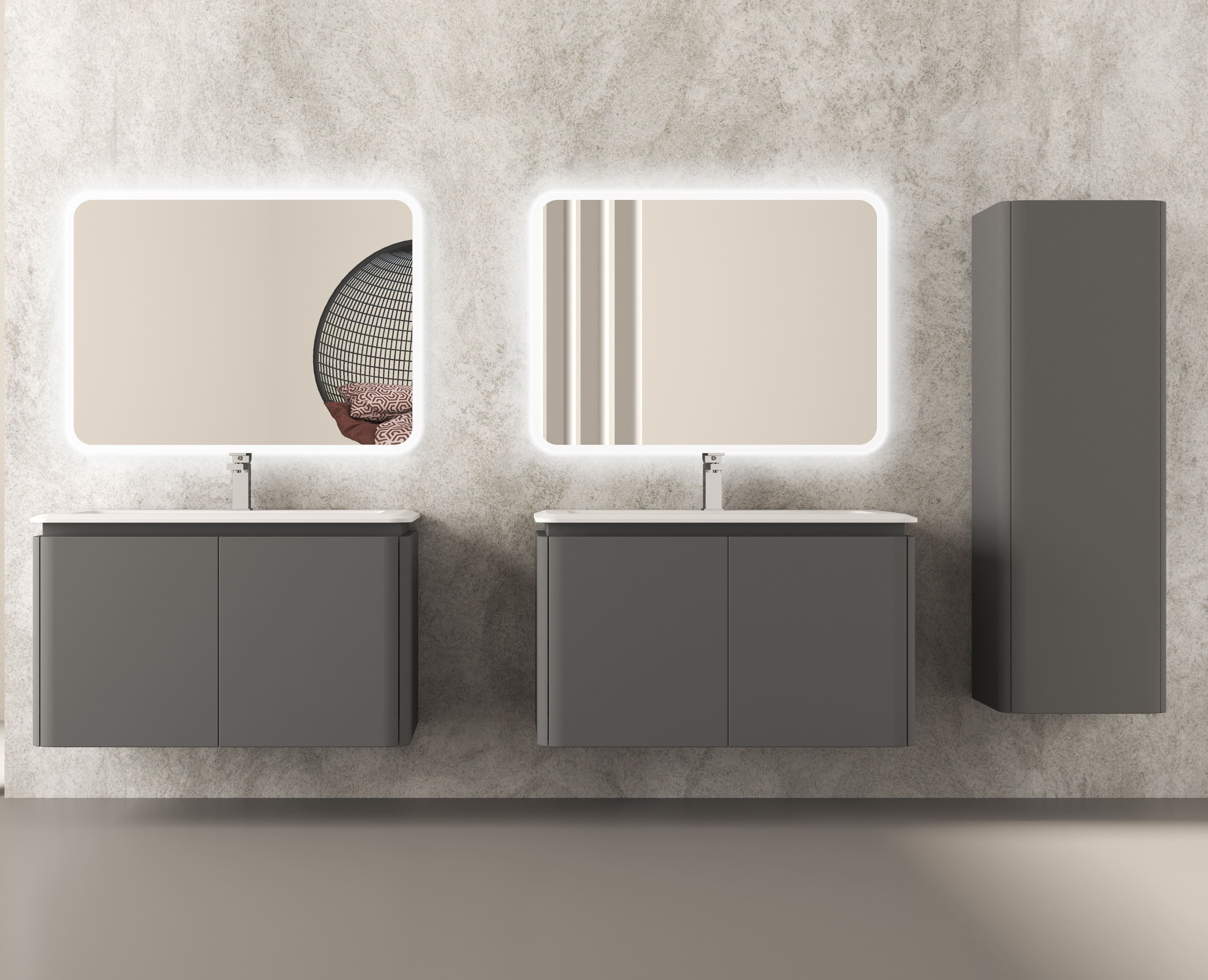 Мебель для ванной комнаты CEZARES STYLUS 95 см Grigio nuvola 55229 + 55264