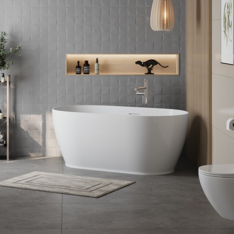 купить Ванна акриловая отдельностоящая матовая BelBagno BB413-1700-800-MATT 