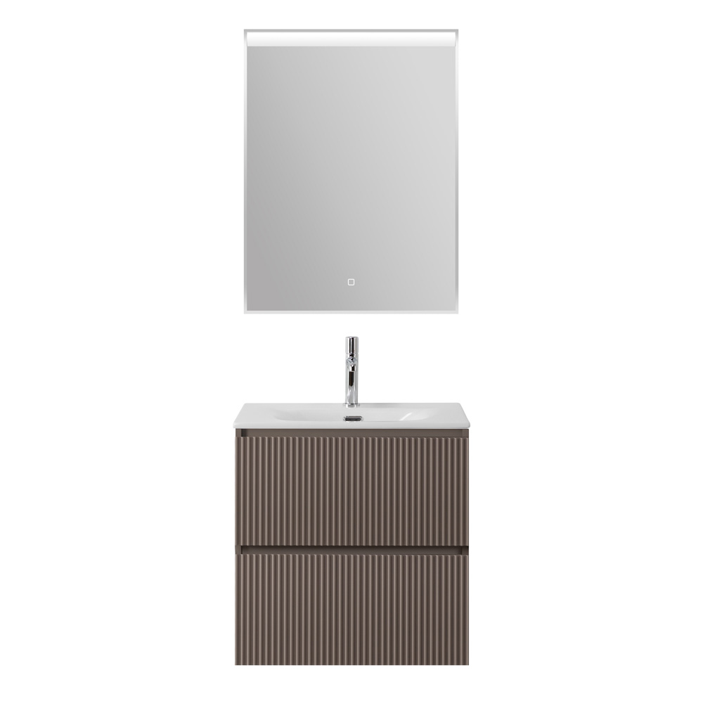 Тумба с раковиной подвесная BelBagno UNO-700-2C-SO-CO Бежевый матовый, раковина белая BB-8099-70