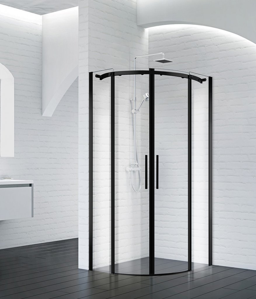 купить Душевой уголок BelBagno ACQUA-R-2-100-C-NERO 