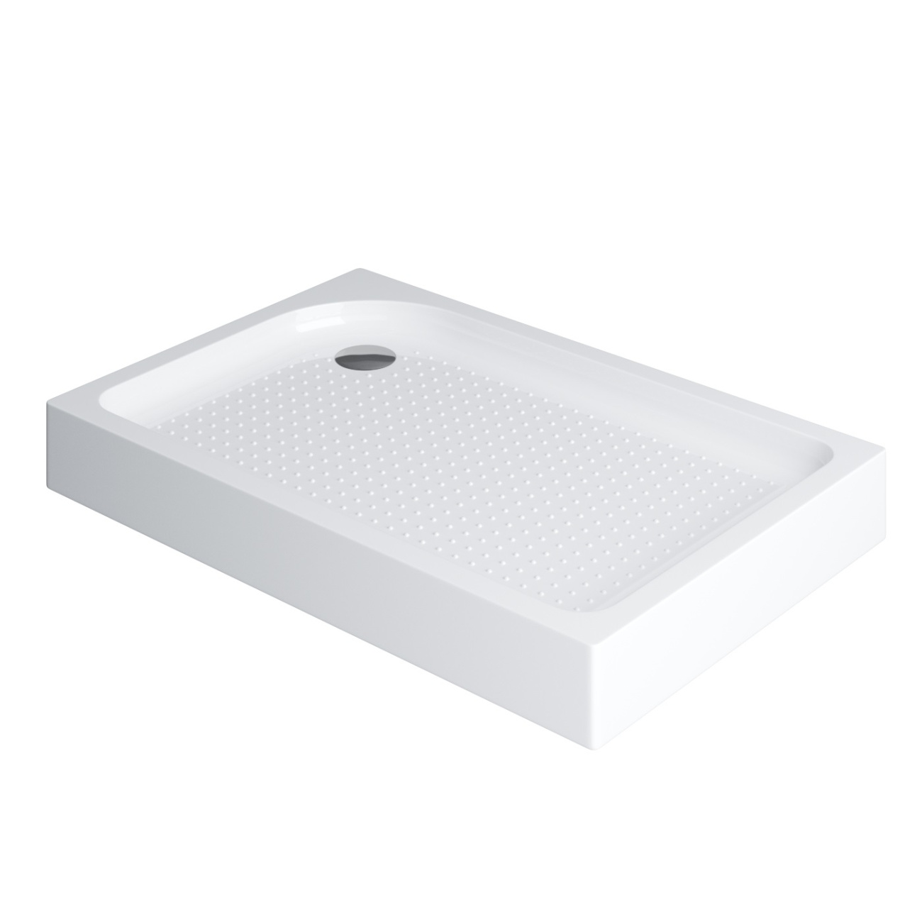 Акриловый поддон 100х80 левосторонний BelBagno TRAY-BB-AH-100/80-15-W-L с сифоном