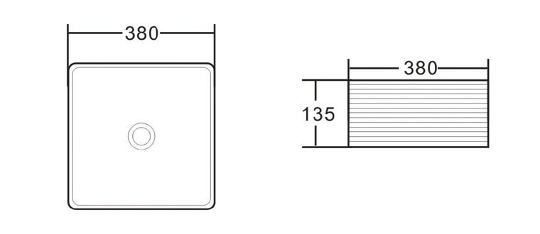 Раковина накладная BelBagno BB1407