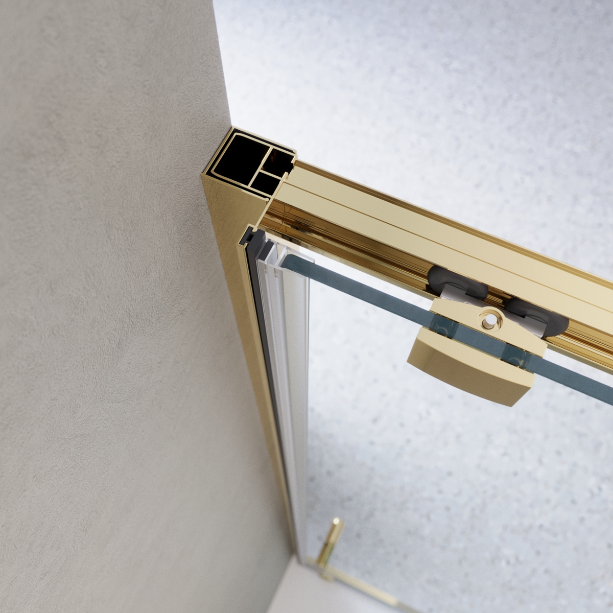 Дверь в проём BelBagno LUCE-BF-1-120-C-ORO