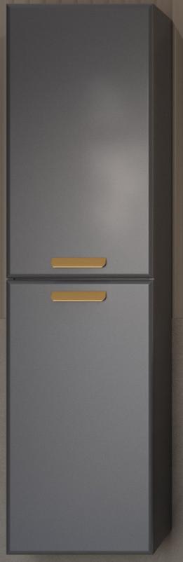 Пенал подвесной Cezares ECO-1500-2A-SC-GR-P графит (grafito) с ручками RS156SG.3/96 cатиновое золото