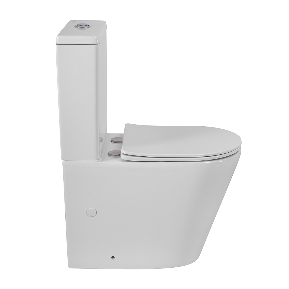 Унитаз-компакт безободковый с сиденьем и смывом TORNADO BelBagno FLAY-R BB2149CP-TOR/SC + BB2149T