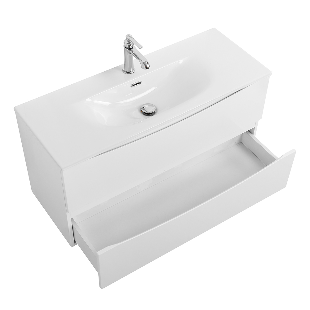 Тумба с раковиной подвесная BelBagno MARINO-CER-MINI-900-2C-SO-BO-P Bianco Opaco, раковина белая BB-8099-3-90
