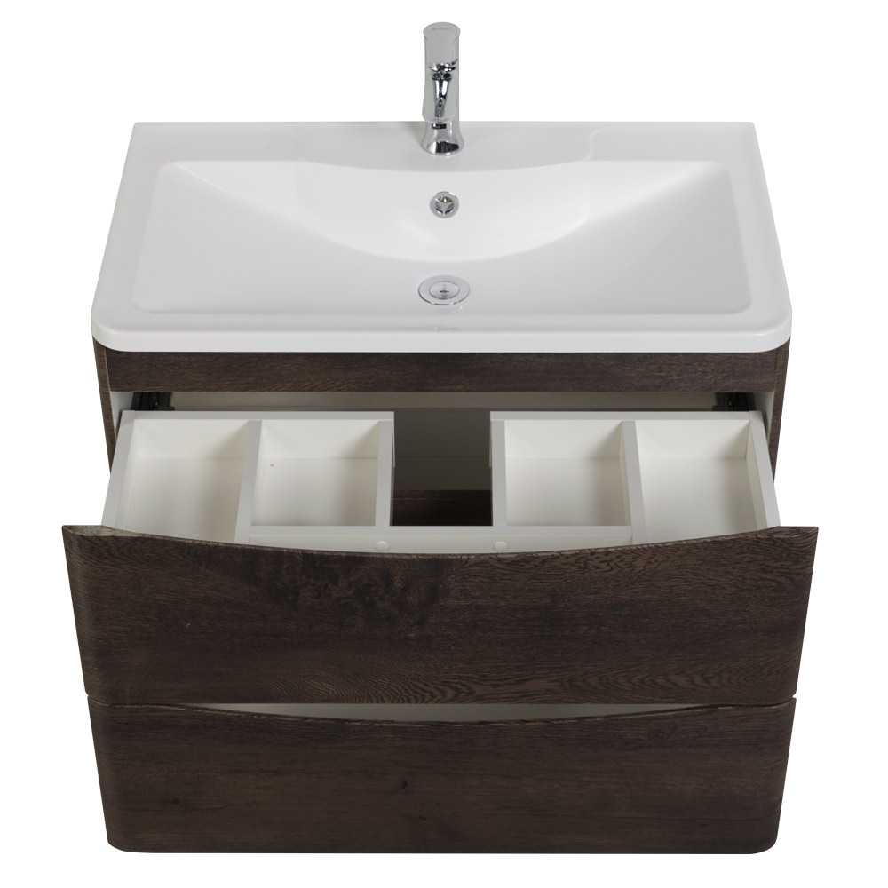 Мебель для ванной комнаты подвесная BelBagno ACQUA-900-2C-SO-RNG 90см Rovere Nature Grigio 