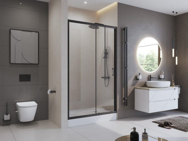 Дверь в проём BelBagno UNO-195-BF-1-130-C-NERO