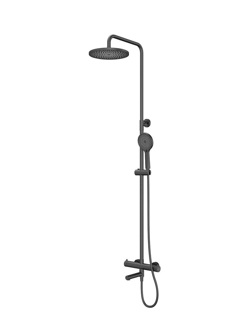 купить Душевая стойка CEZARES RELAX-CVD-T-NOP с термостатическим смесителем и поворотным изливом, черный матовый 
