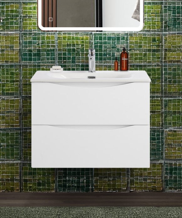 Тумба с раковиной подвесная BelBagno MARINO-CER-N-700-2C-SO-BO-P Bianco Opaco, раковина белая BB-8099-70