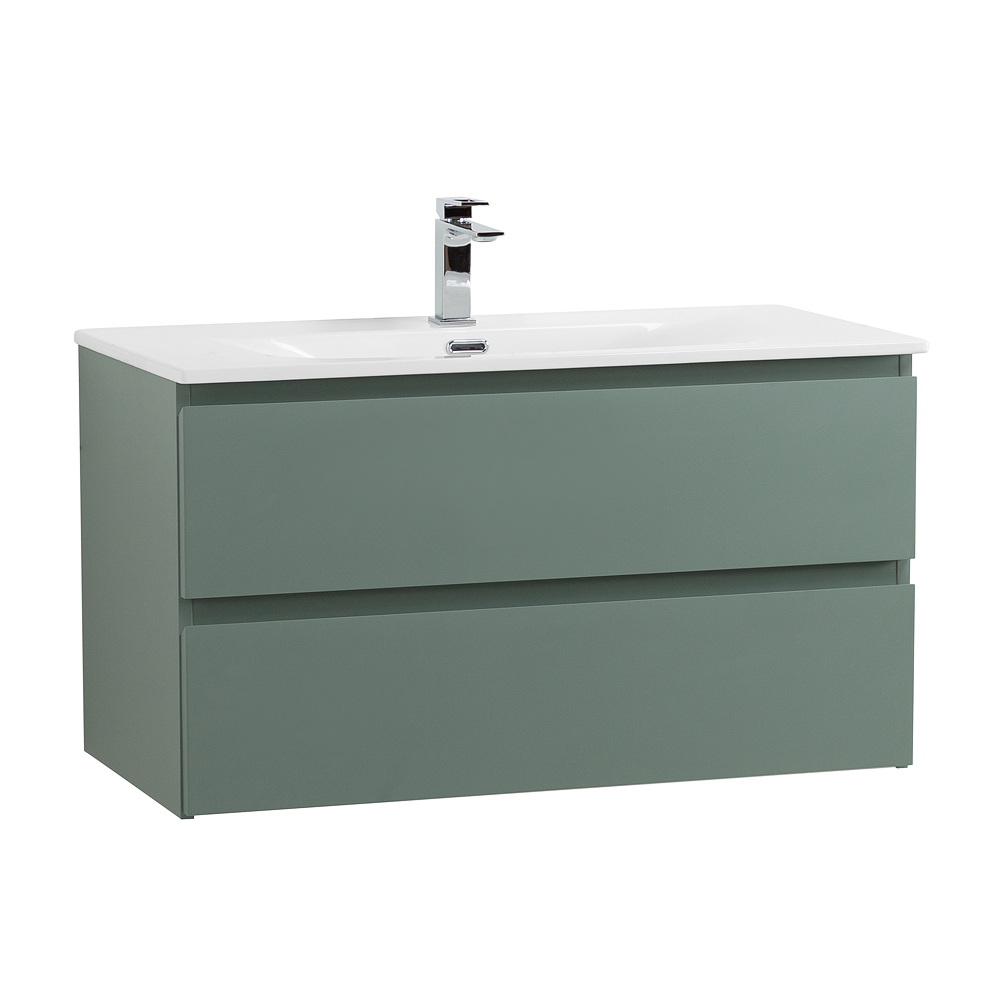Тумба с раковиной подвесная BelBagno KRAFT-900-2C-SO-VO Еловый матовый, раковина белая BB-8099-90
