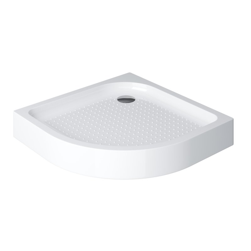 Акриловый поддон 80х80 BelBagno TRAY-BB-R-80-550-15-W с сифоном