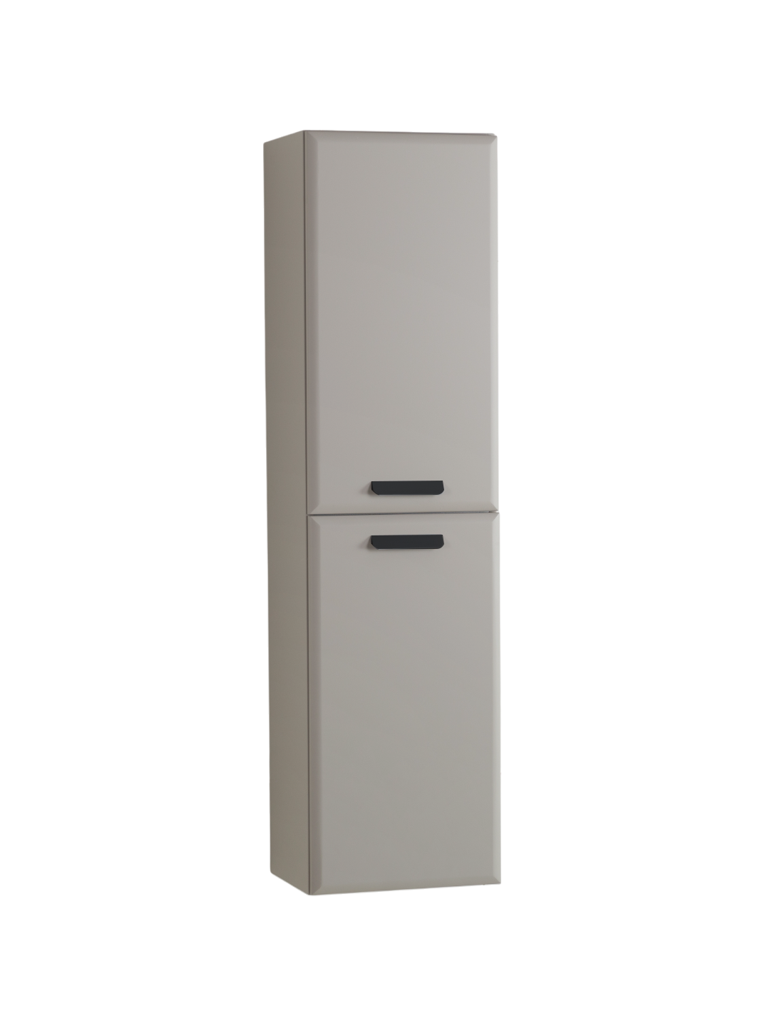 Пенал подвесной Cezares ECO-CER-N-1500-2A-SC-GCO-P серо-бежевый матовый с ручками RS156BL.3/96 матовый чёрный