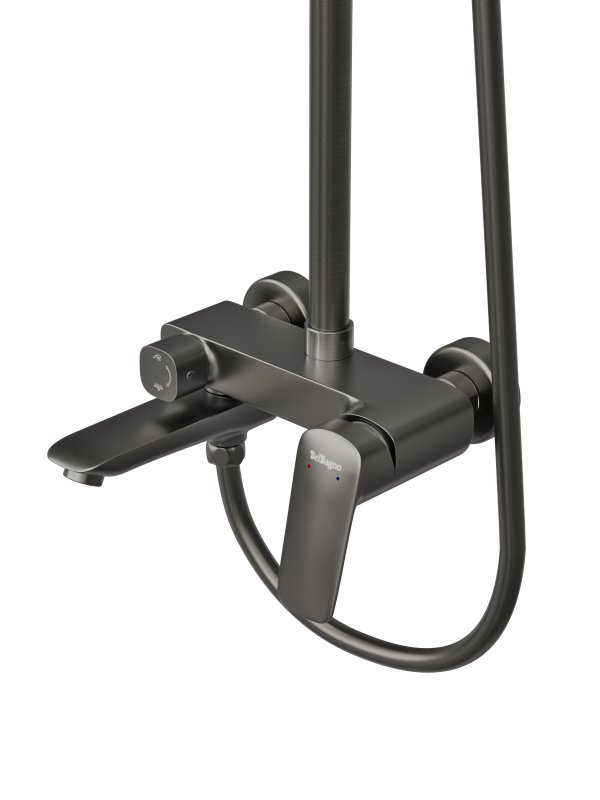 Душевая стойка BelBagno с изливом для ванны DUE-VSCM-GM