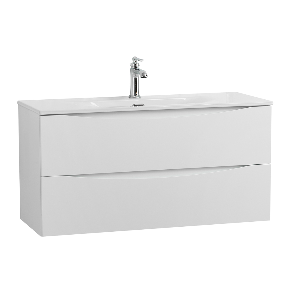 Тумба с раковиной подвесная BelBagno MARINO-CER-MINI-900-2C-SO-BO-P Bianco Opaco, раковина белая BB-8099-3-90