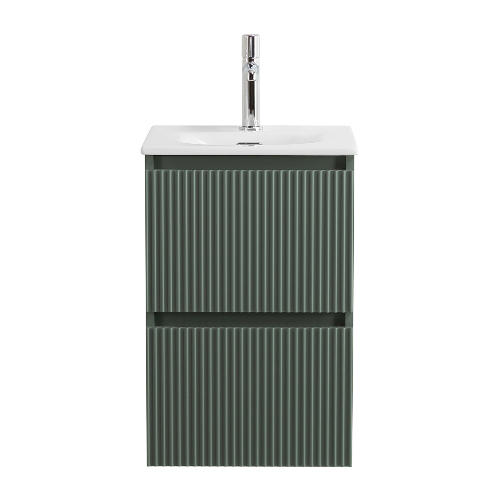 Тумба с раковиной подвесная BelBagno UNO-MINI-400-2C-SO-VO Еловый матовый, раковина белая BB-8099-3-40