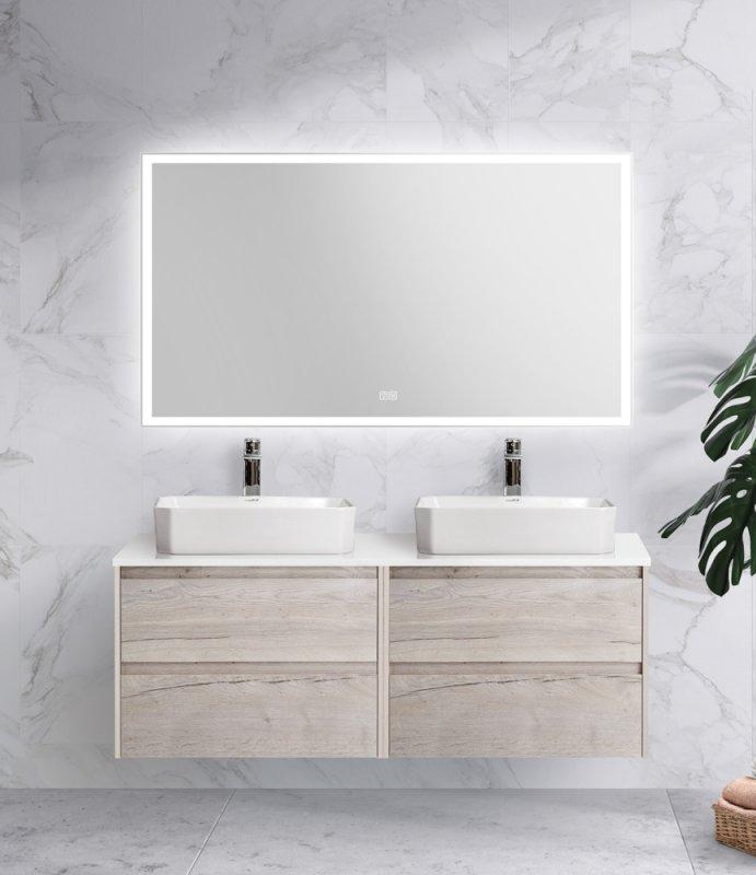 Мебель для ванной комнаты со столешницей BelBagno KRAFT-1200 Rovere Galifax Bianco