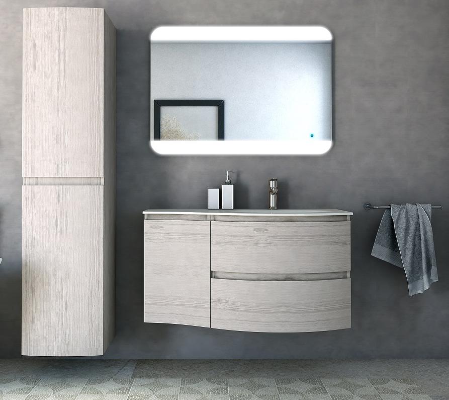 Мебель для ванной чаша справа Cezares VAGUE 104 Rovere sbiancato 54847+54849