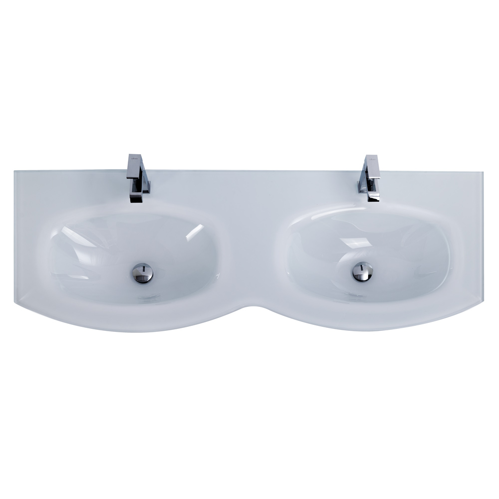 Раковина стеклянная с двумя чашами Cezares 82412 Extra-light