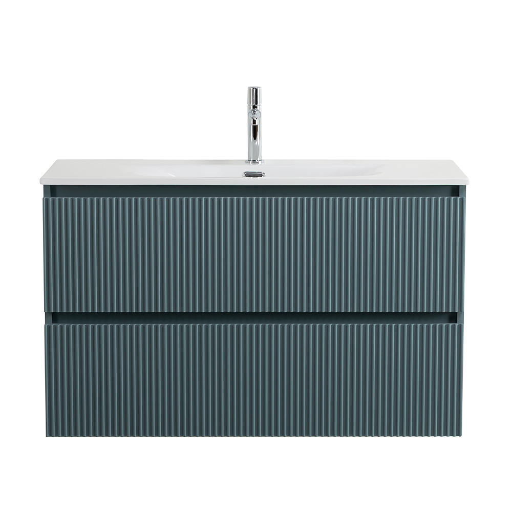 Тумба с раковиной подвесная BelBagno UNO-1000-2C-SO-AO Голубой матовый, раковина белая BB-8099-100