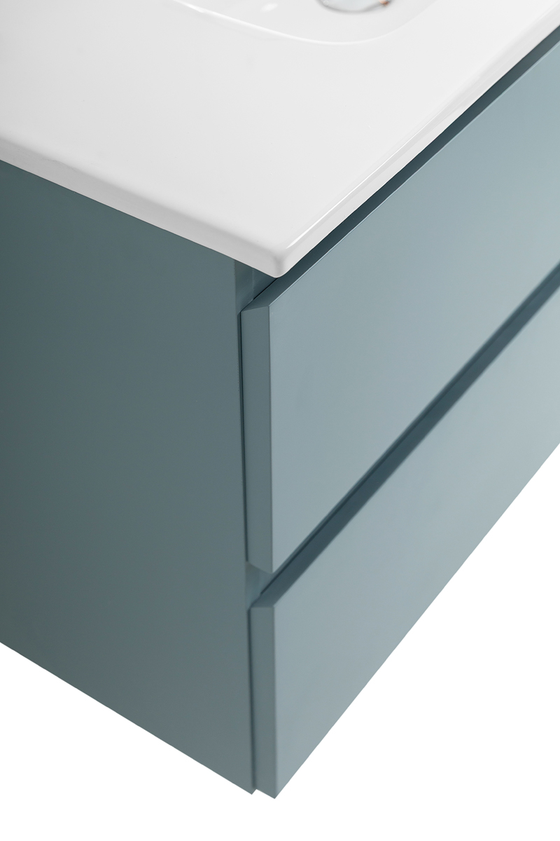 Тумба с раковиной подвесная BelBagno KRAFT-900-2C-SO-AO Голубой матовый, раковина белая BB900ETL