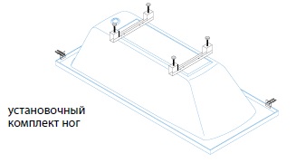 Универсальный комплект ног для прямоугольных акриловых ванн LEG-KIT-100