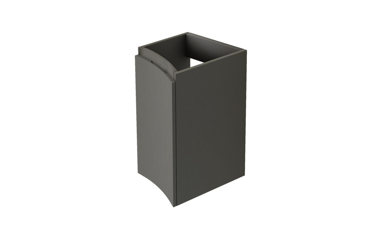 купить Шкафчик подвесной левосторонний с одной распашной створкой Cezares VAGUE 54907 Grigio talpa opaco 