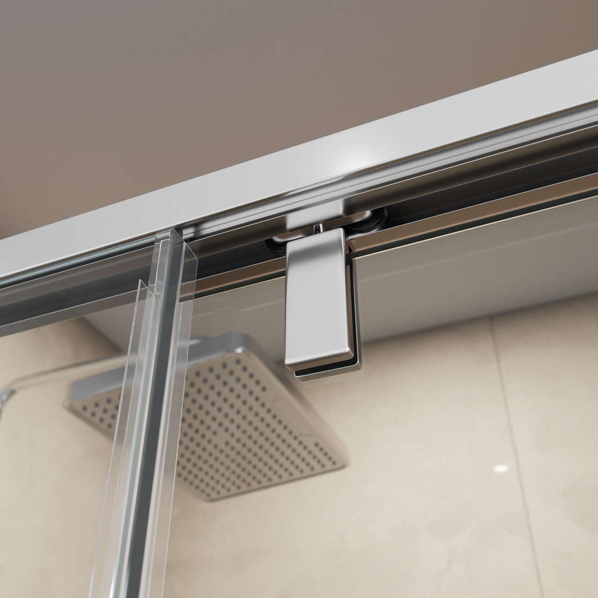Душевая дверь шириной 140см BelBagno SOFT_CLOSE-1-BF-1-140-C-Cr профиль хром, стекло прозрачное