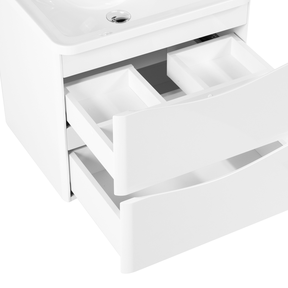 Мебель для ванной комнаты подвесная BelBagno ACQUA-600-2C-SO-BL 60см Bianco Lucido 