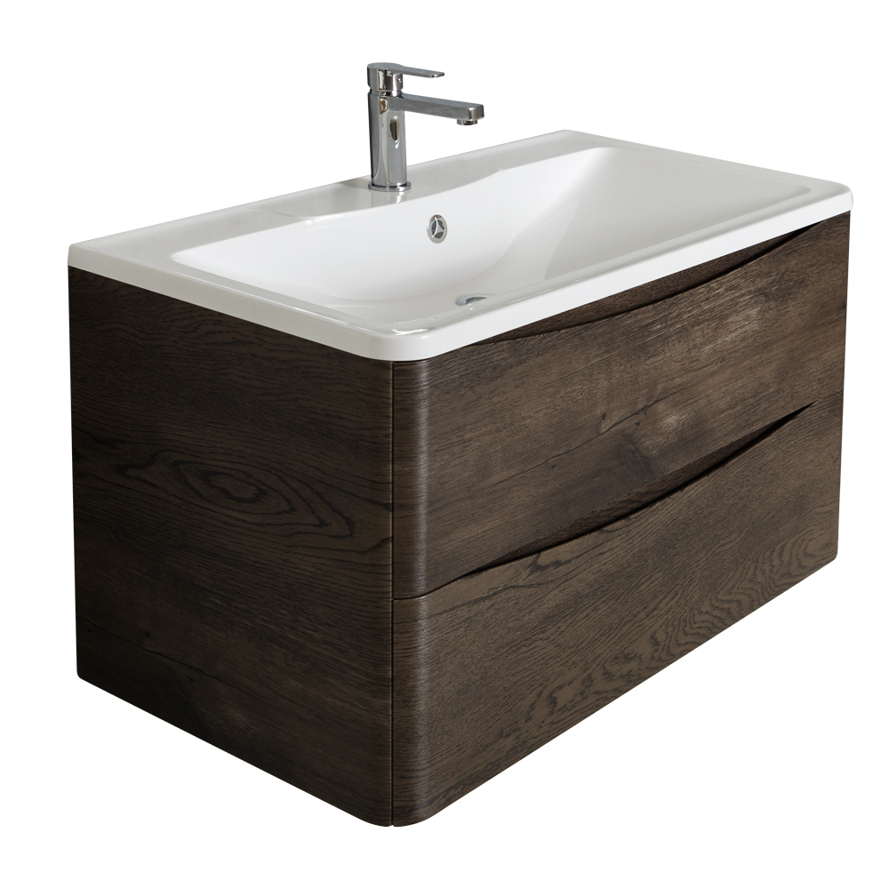 Мебель для ванной комнаты подвесная BelBagno ACQUA-800-2C-SO-RNG 80см Rovere Nature Grigio