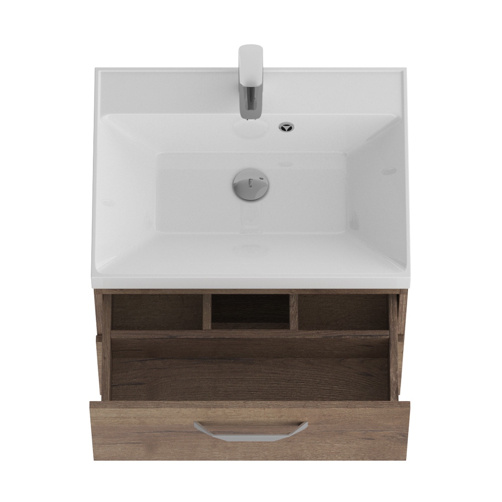 База под раковину подвесная с двумя выкатными ящиками BelBagno AURORA-600-2C-SO-RT