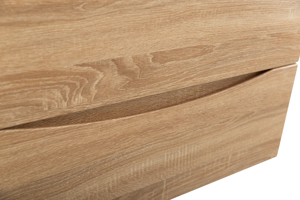 Тумба с раковиной подвесная BelBagno MARINO-CER-MINI-800-2C-SO-WO-P Rovere Bianco, раковина белая BB-8099-3-80