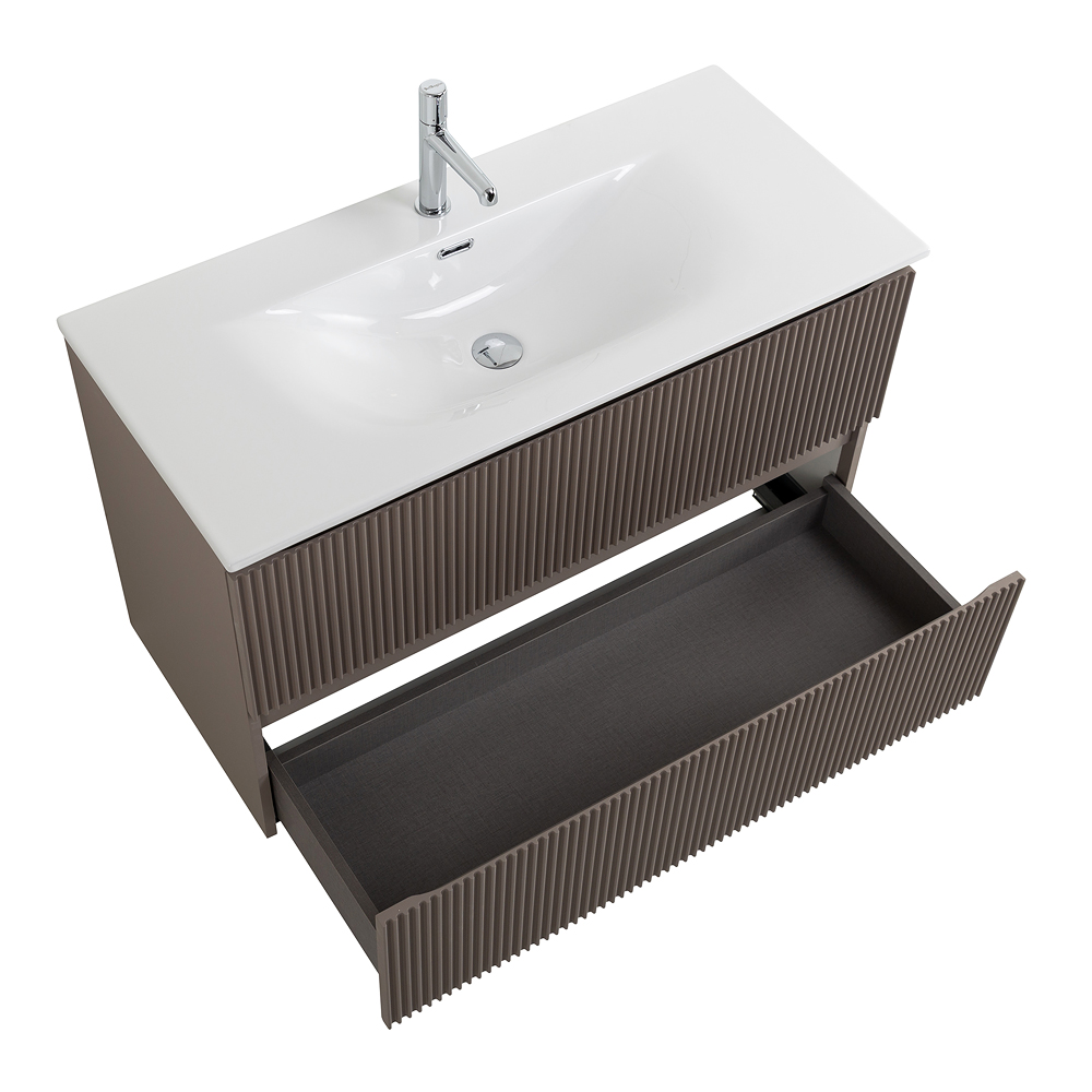 Тумба с раковиной подвесная BelBagno UNO-1200-2C-SO-СO Бежевый матовый, раковина белая BB-8099-120
