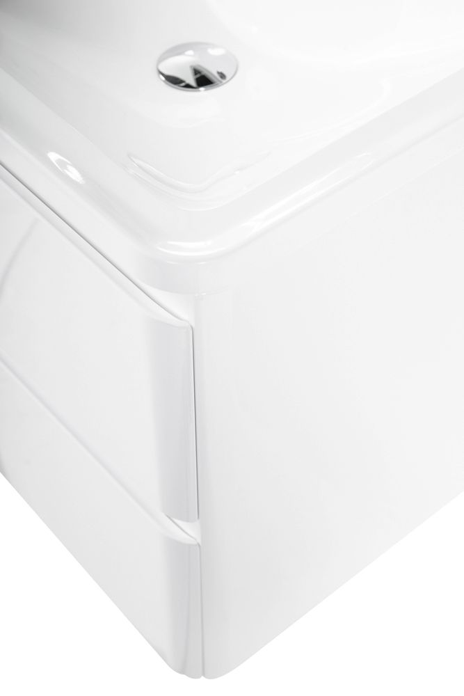 Тумба подвесная с раковиной BelBagno ALBANO-600-2C-SO-BL Bianco Lucido, раковина BB600/455-LV-MR-ALR