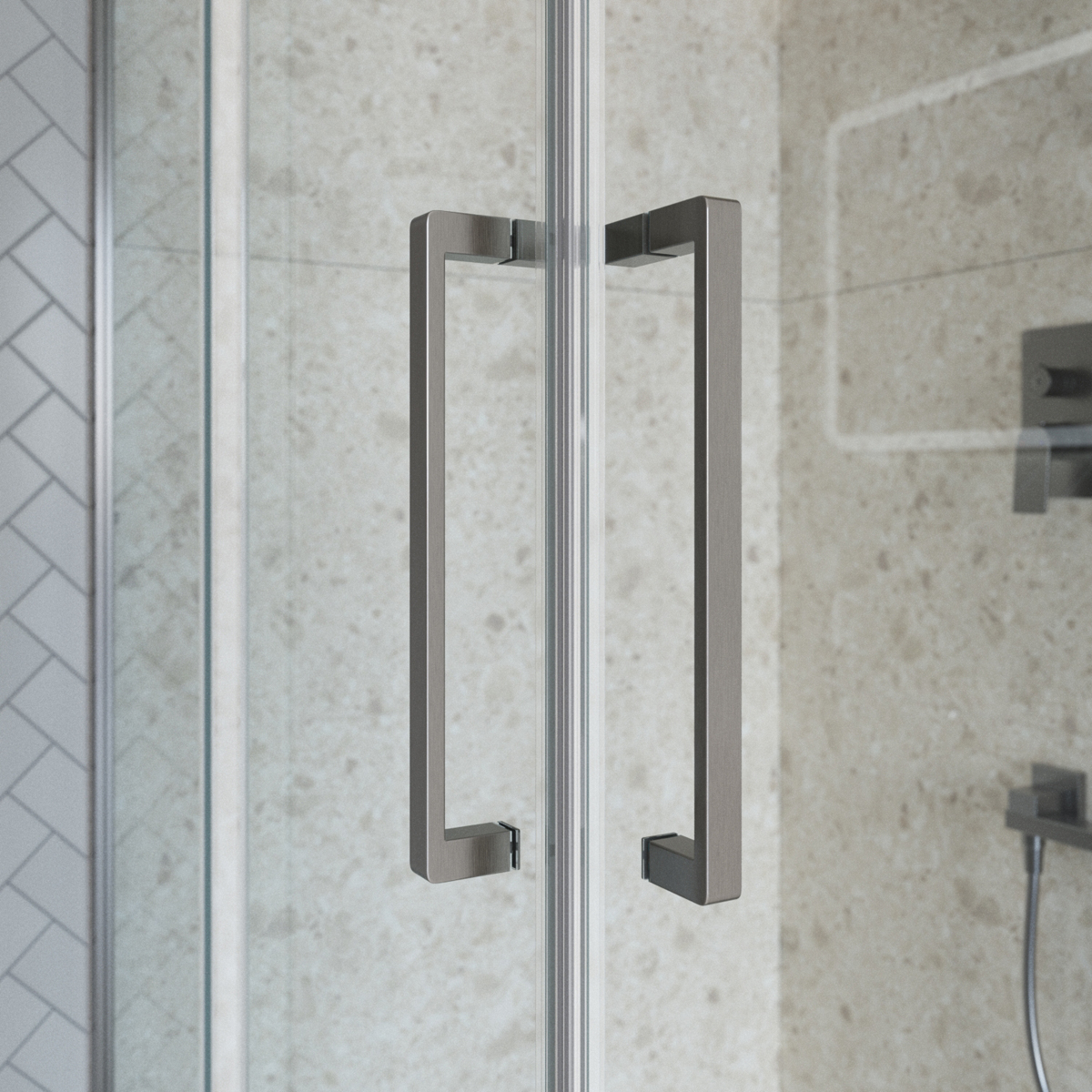Душевой уголок 120х90см BelBagno MARINO-2-AH-2-120/90-C-GM профиль оружейная сталь, стекло прозрачное