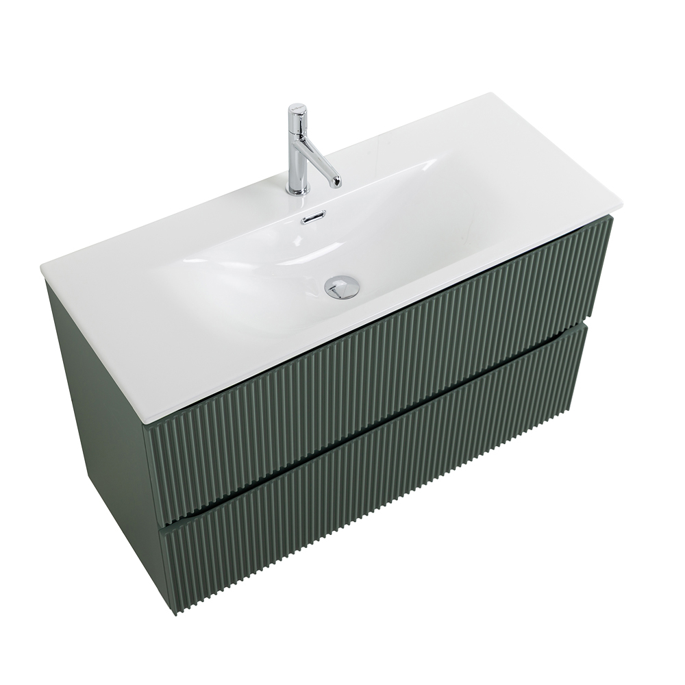 Тумба с раковиной подвесная BelBagno UNO-MINI-900-2C-SO-VO Еловый матовый, раковина белая BB-8099-3-90