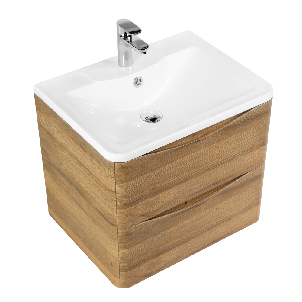 Мебель для ванной комнаты подвесная BelBagno ACQUA-600-2C-SO-RR 60см Rovere Rustico