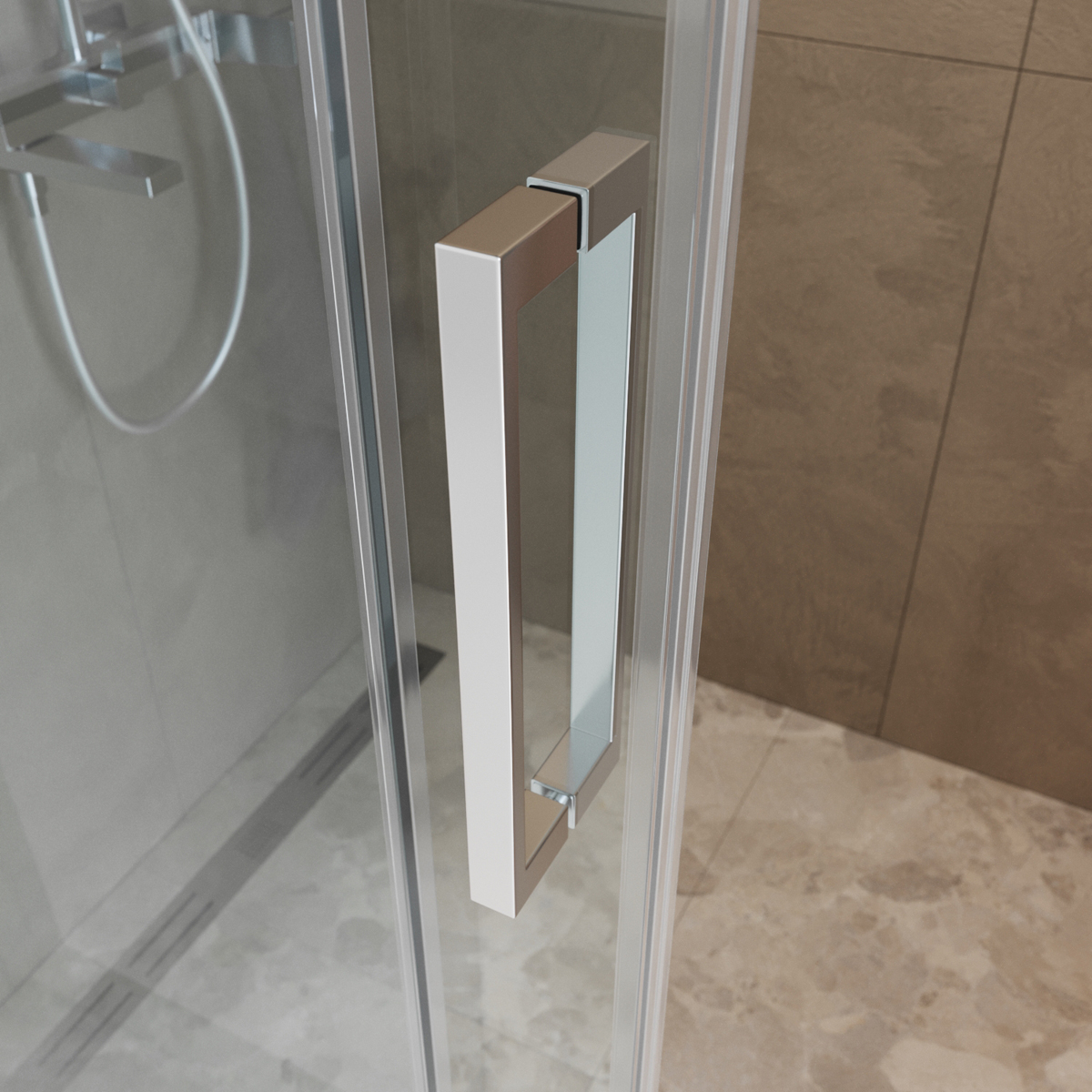Душевая дверь шириной 120см BelBagno SOFT_CLOSE-1-BF-1-120-C-Cr профиль хром, стекло прозрачное