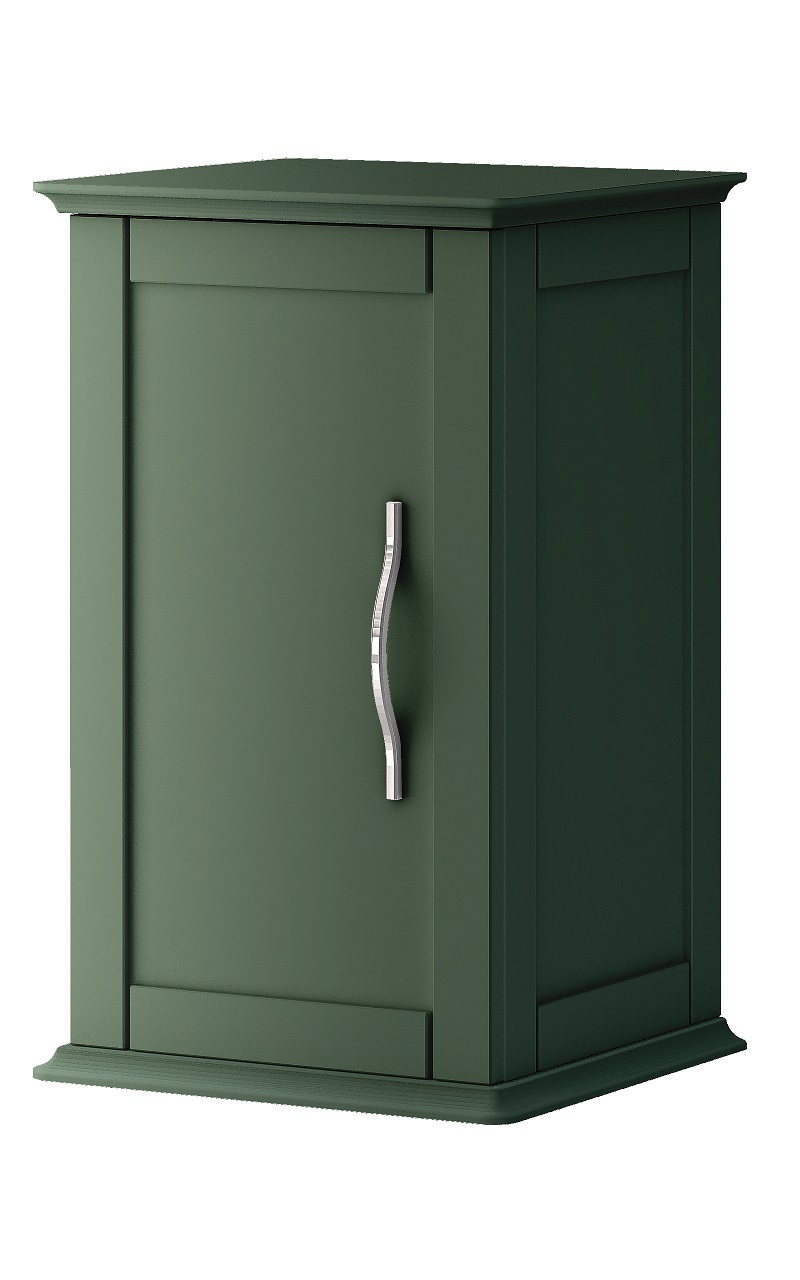 Шкафчик подвесной с одной распашной дверцей, реверсивный Cezares TIFFANY 55334 Verde opaco