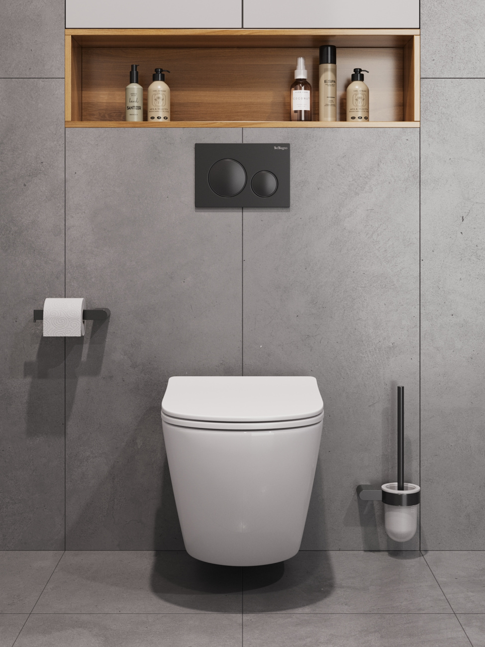 Унитаз подвесной BelBagno MARINO BB7026CH-TOR-BFS/SC с сиденьем, функцией биде, без смесителя 